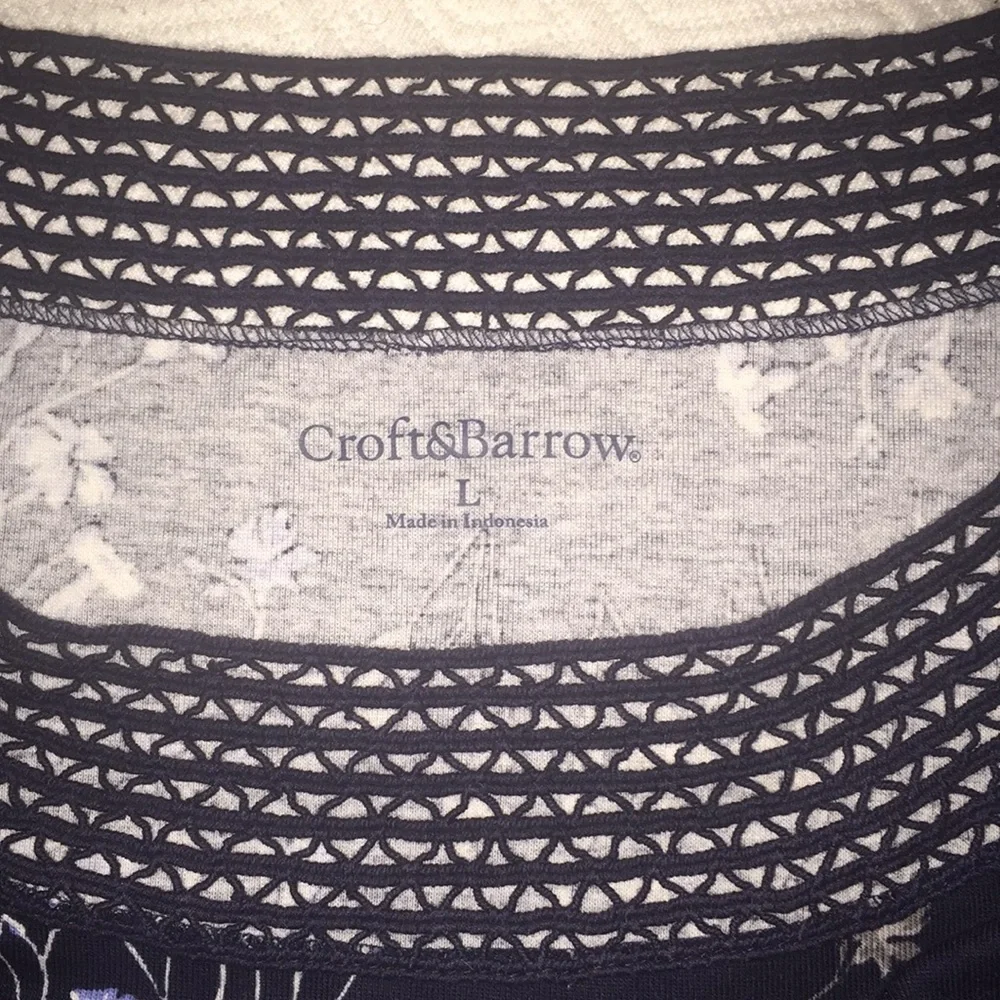 Croft & Barrow Cotton T-shirt Blouse - Picture 6 of 7